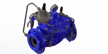 SS304 पायलट ऑपरेटेड फ्लो कंट्रोल वाल्व PN10/16/25 Ral5005 0-80°F टेम्प रेंज के लिए