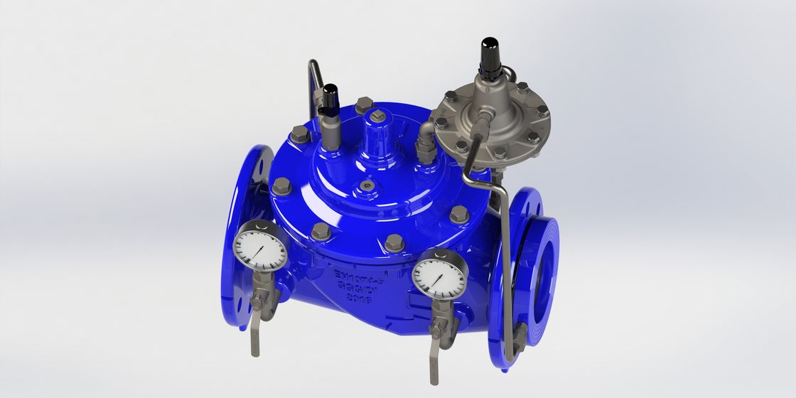 0-80°F तापमान रेंज और EN1074-5 मानक के लिए EPDM सील और डक्टाइल आयरन कंट्रोल पाइप के साथ मैनुअल फ्लो कंट्रोल वाल्व