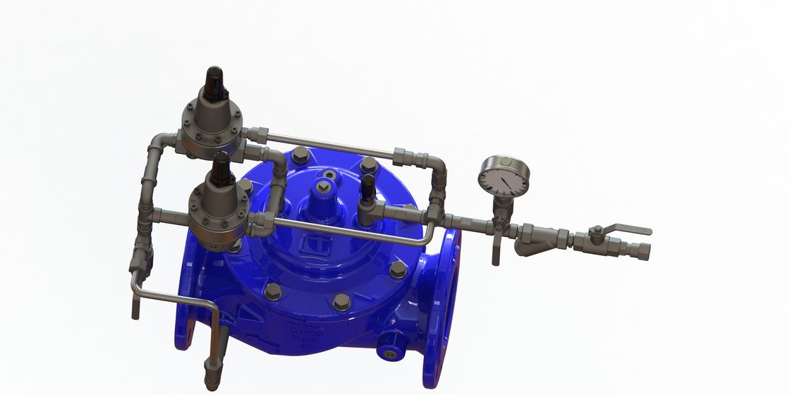 मैनुअल ग्लोब टाइप / सर्ज एंटीसेप्टिंग वाल्व A2A5 EPDM डायफ्राम और फ्लैंज एंड कनेक्शन के साथ